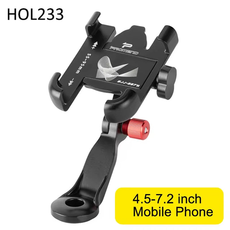NEWBOLER MTB Phone Mount Stand Bicycle Holder 360° Rotatable Aluminum Adjustable Bike Phone Holder Non-Slip Cycling Bracke