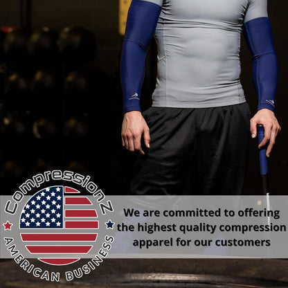 Compression Arm Sleeves for Men & Women| Cooling UV Sun Protection Elbow Pain Relief for All Sports and Recovery