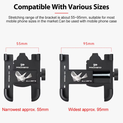 NEWBOLER MTB Phone Mount Stand Bicycle Holder 360° Rotatable Aluminum Adjustable Bike Phone Holder Non-Slip Cycling Bracke