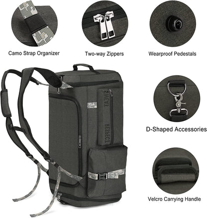 Gym Bags for Men Gym Duffle Bag Backpack 3-Way Sports Duffel Bags for Men with Shoe Compartment & Wet Pocket