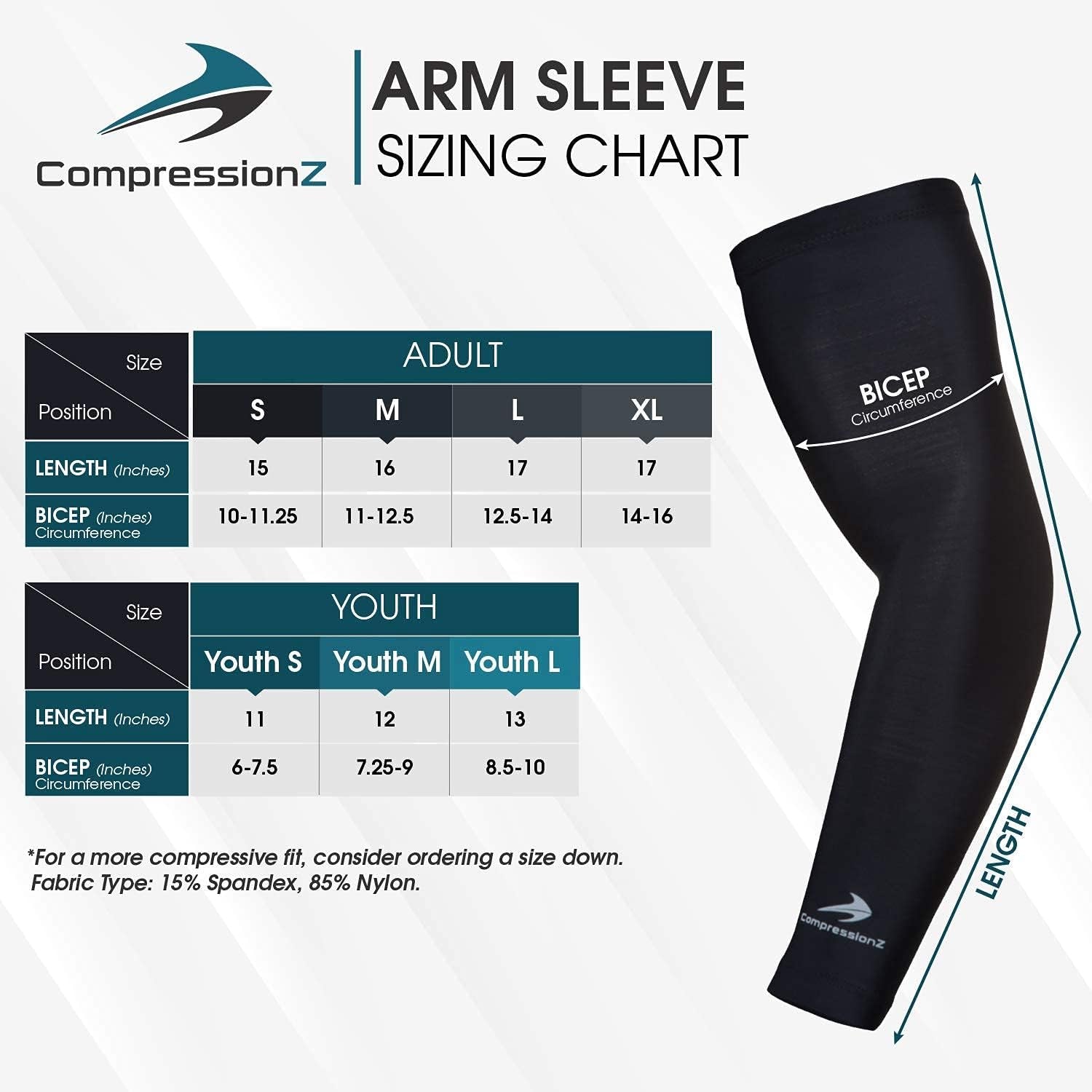 Compression Arm Sleeves for Men & Women| Cooling UV Sun Protection Elbow Pain Relief for All Sports and Recovery
