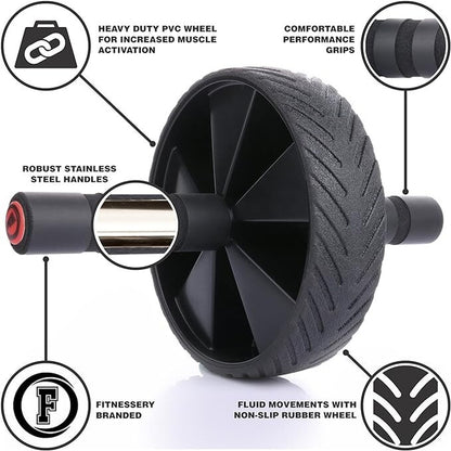 Ab Roller Wheel Abdominal Fitness Gym Exercise Equipment Core Workout Training