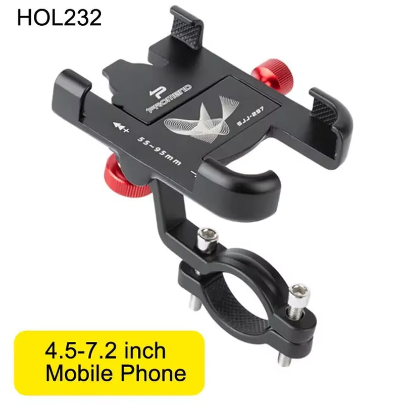 NEWBOLER MTB Phone Mount Stand Bicycle Holder 360° Rotatable Aluminum Adjustable Bike Phone Holder Non-Slip Cycling Bracke