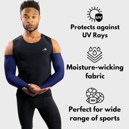 Compression Arm Sleeves for Men & Women| Cooling UV Sun Protection Elbow Pain Relief for All Sports and Recovery
